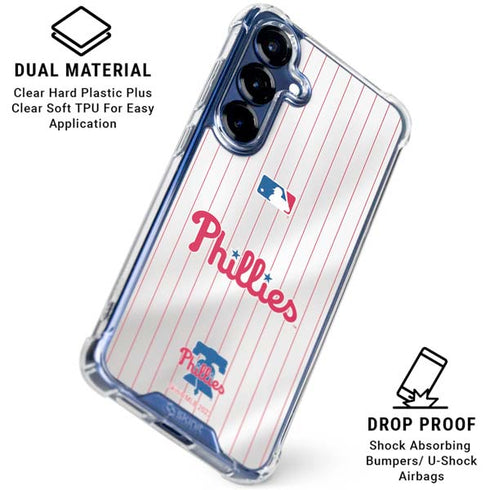 MLB Philadelphia Phillies Home Jersey Galaxy S25 Clear Case
